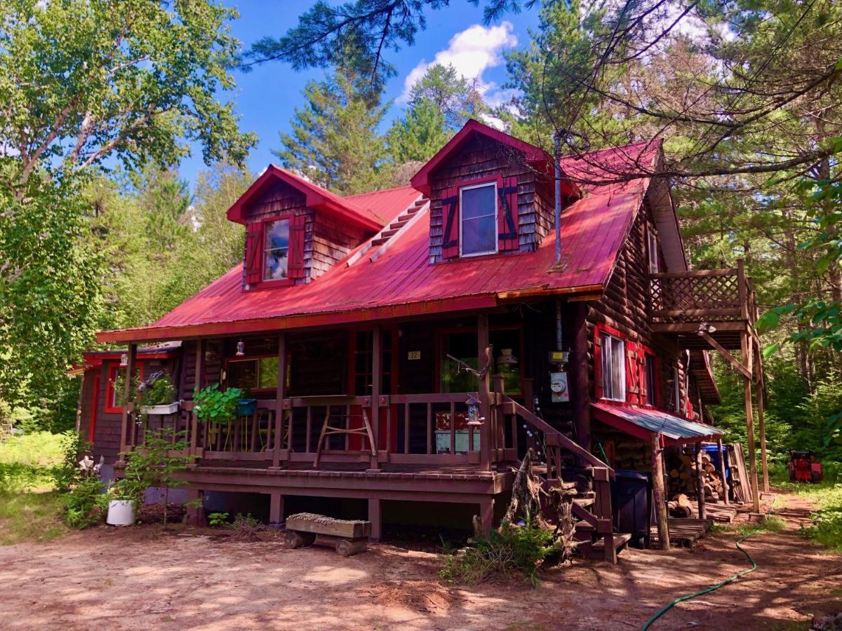 Chalet En Bois Rond Mauricie Saint-Alexis-des-Monts Exteriör bild