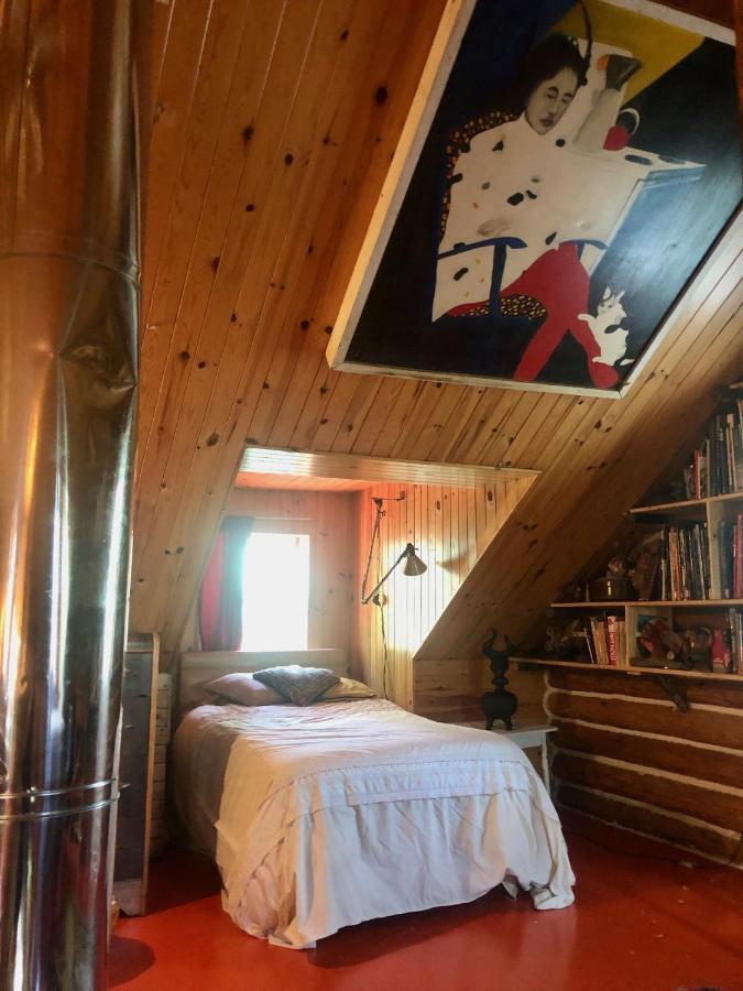 Chalet En Bois Rond Mauricie Saint-Alexis-des-Monts Exteriör bild