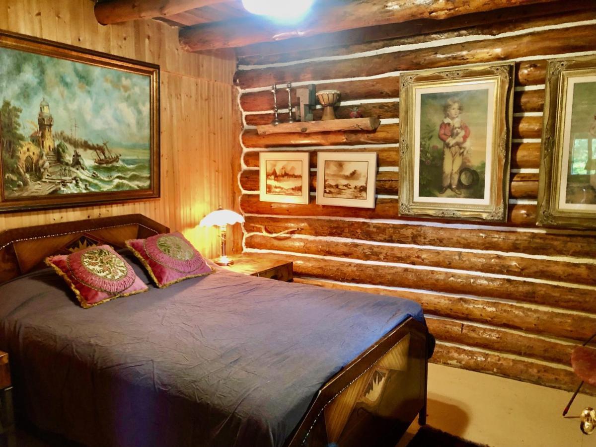 Chalet En Bois Rond Mauricie Saint-Alexis-des-Monts Exteriör bild