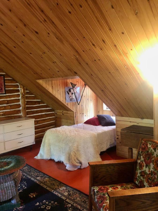 Chalet En Bois Rond Mauricie Saint-Alexis-des-Monts Exteriör bild